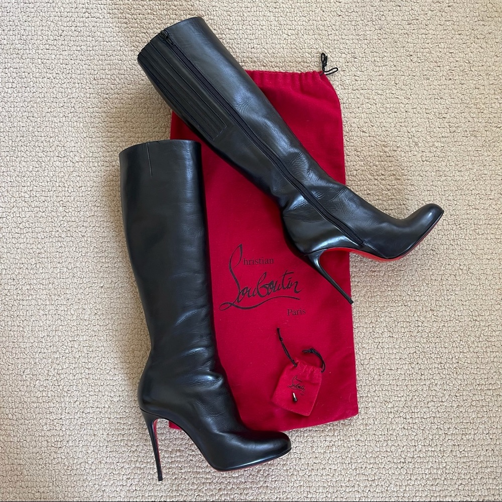 Christian Louboutin Knee High Boots Black 38 (7.5)